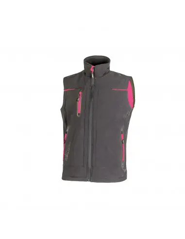 Gilet Softshell UNIVERSE Gris/Fuschia FU188GF - U-Power Dernière Chance