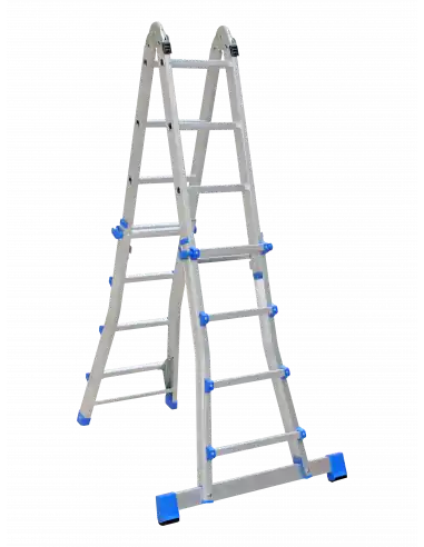Produit De Marque Echelle téléscopique MULTISCOPIC 4x4 marches 4.63M 00094319 - Tubesca
