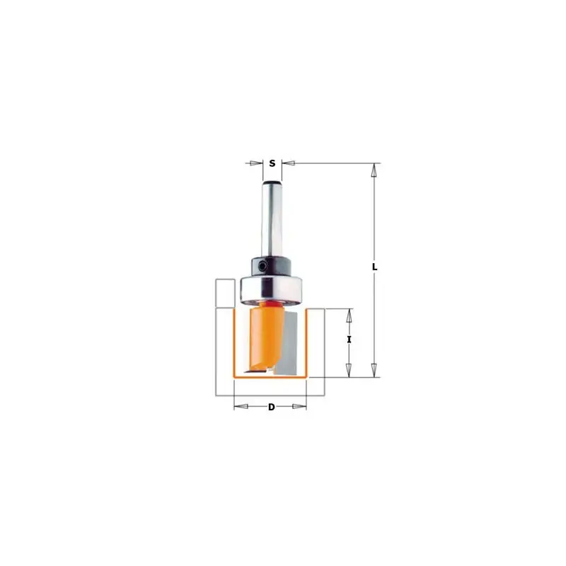 Marque Mèche à défoncer - CMT 91122011B Ø 22 x I 20 x L 57 mm - Q8 - roulement