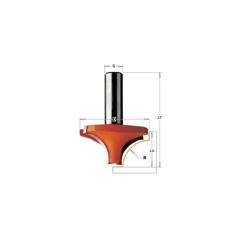 Vente Flash Mèche 1/4 de rond – CMT 72709511 – r 9,5 mm – Ø 31,7 x l 14 x L 45,8 mm – Q6