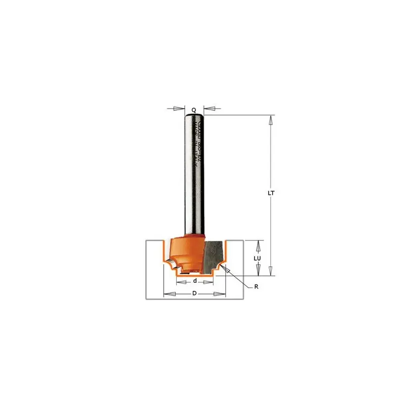 Top Vente Fraise à moulure – CMT 96510111 – r 1,2 mm – Ø 12,7 x l 12,7 mm – Q8
