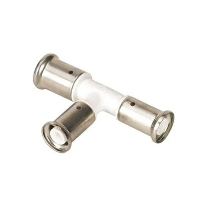 Té multicouche PVDF blanc inégal à sertir Ø26x3,0 - Ø16x2,0 - Ø16x2,0 - HENCO Offre Limitée