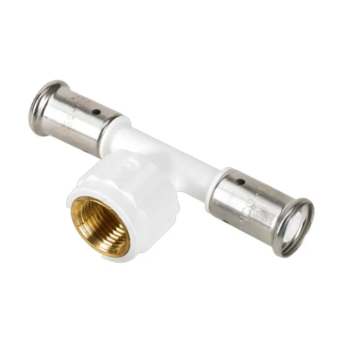 Super Prix Té multicouche PVDF blanc à sertir Ø26x3,0 - Femelle 3/4" (20/27) - Ø26x3,0 - HENCO