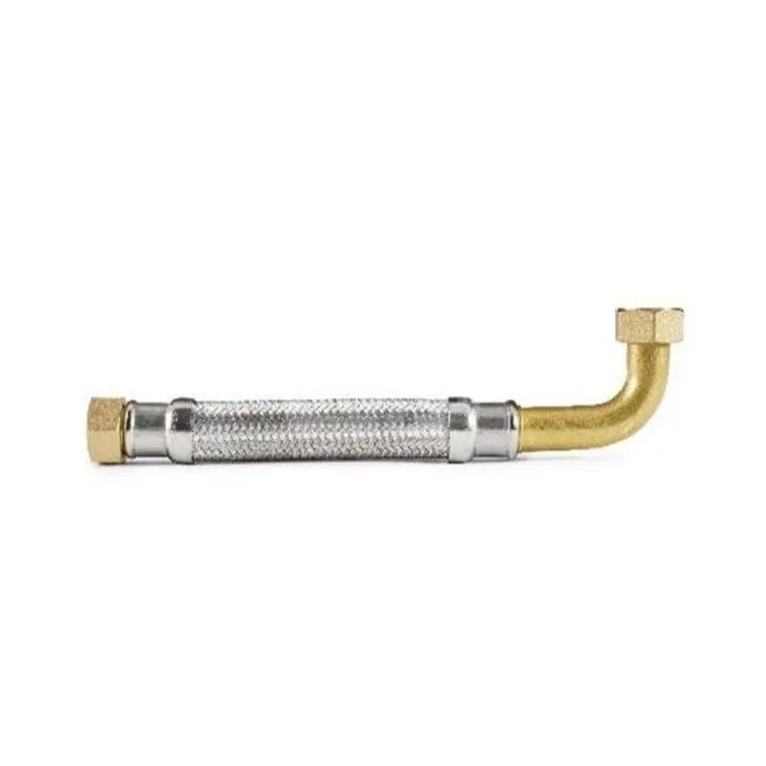 Flexible Sanitaire/Chauffage coudé Inox Øintér.25 mm - Femelle/Femelle 1" - 400 mm - EXTRA TWIST - Tucai Commande En Gros