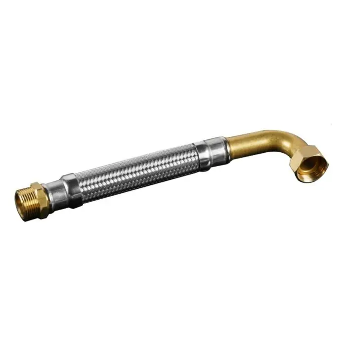 Flexible Sanitaire/Chauffage coudé Inox Øintér.25 mm - Mâle/Femelle 1" - 500 mm - EXTRA TWIST - Tucai Vente Flash
