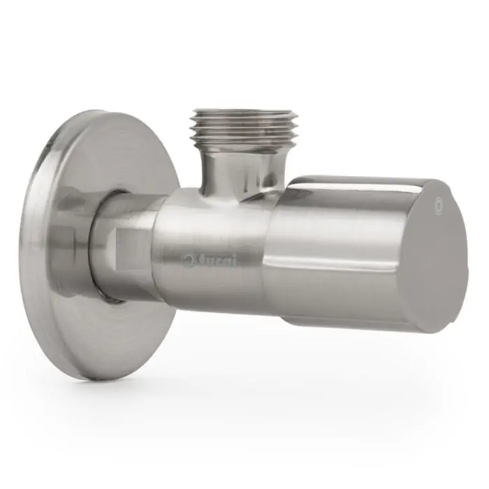 Affaire À Saisir Robinet équerre design – ACS – ACIER – Mâle 1/2&Prime; / Mâle 1/2&Prime; – Tucai