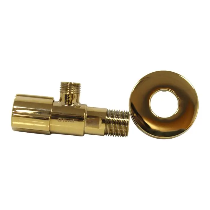 Robinet équerre design - ACS - OR - Mâle 1/2" / Mâle 3/8" - Tucai Commander Vite