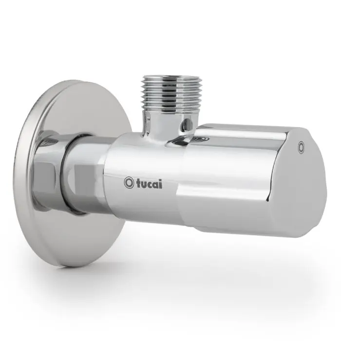 Expédition Rapide Robinet équerre design – ACS – CHROMÉE – Mâle 1/2&Prime; / Mâle 3/8&Prime; – Tucai