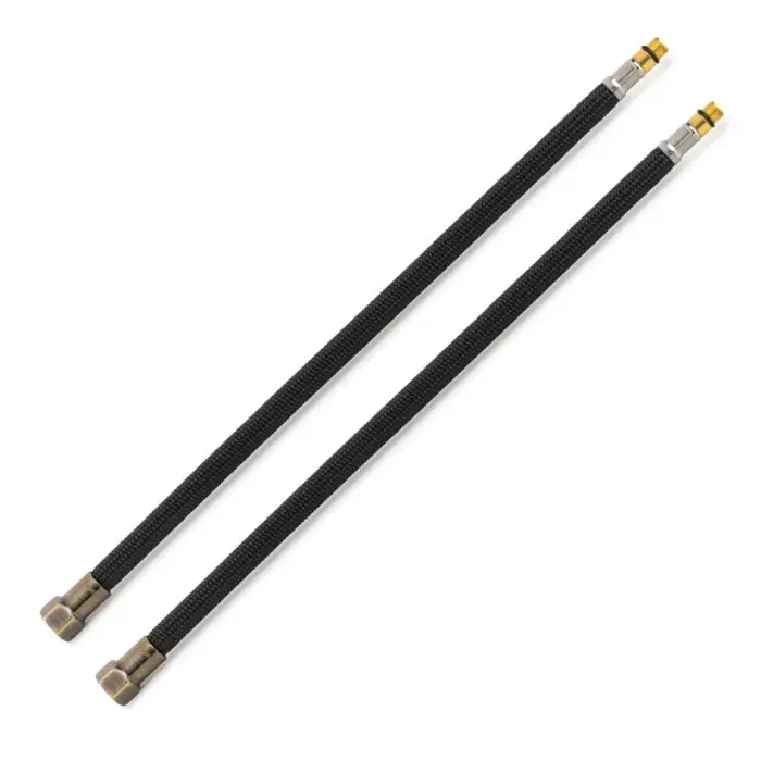 2 Flexibles sanitaires NOIR POLYMÈRE Øintér.8mm – Femelle 1/2&Prime; BRONZE VIEILLI – Mâle M10x1 – 500mm – TAQ PREMIUM Super Prix