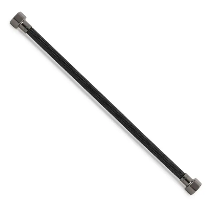 Haute Qualité Flexible sanitaire NOIR POLYMÈRE Øintér.8mm - Femelle 1/2" - Femelle 1/2" Acier noir - 400mm - TAQ PREMIUM - Tucai