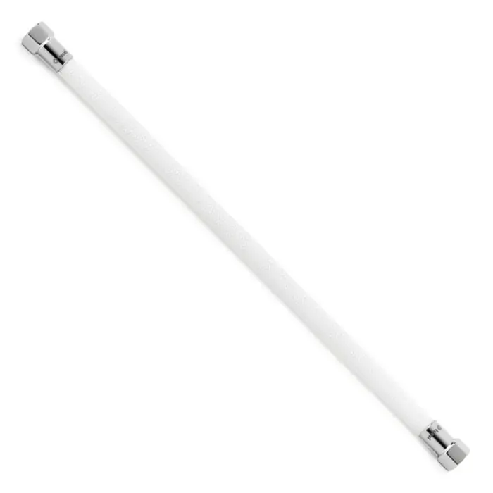 Flexible sanitaire BLANC POLYMÈRE Øintér.8mm - Femelle 3/8" - Femelle 3/8" CHROME - 300mm - TAQ PREMIUM - Tucai Paiement Sécurisé