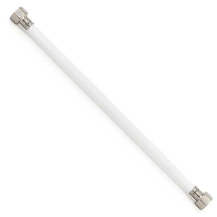 Expédition Rapide Flexible sanitaire Blanc POLYMÈRE Øintér.8mm – Femelle 3/8&Prime; – Femelle 3/8&Prime; Acier brossé – 400mm – TAQ PREMIUM – Tucai