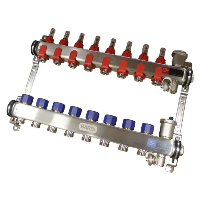 Top Vente Collecteur inox PCBT 1&Prime; pré-assemblé – 8 départs mâle 3/4EK – Blansol