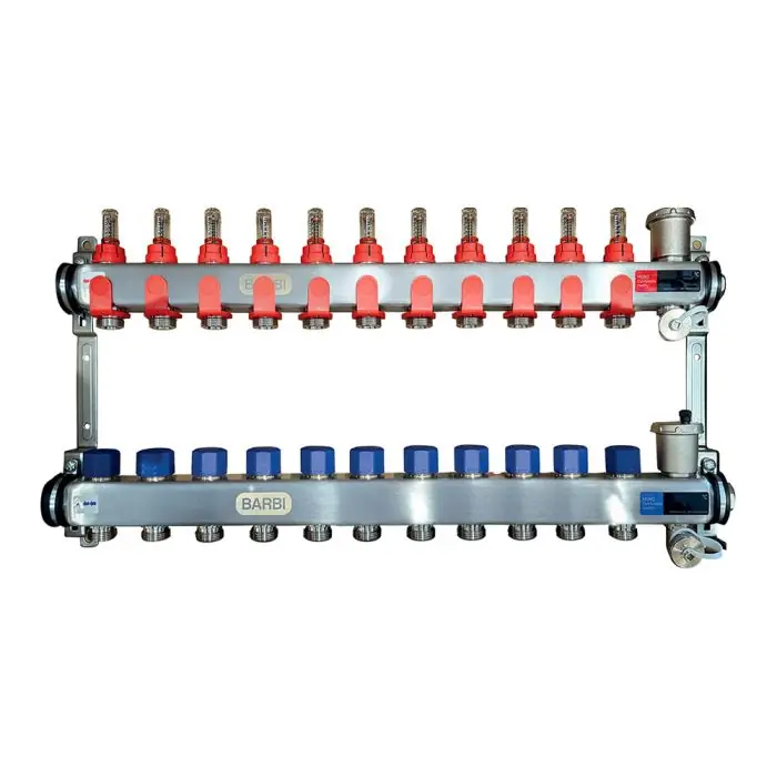 Collecteur inox PCBT 1&Prime; pré-assemblé – 11 départs mâle 3/4EK – Blansol Prix Cassé
