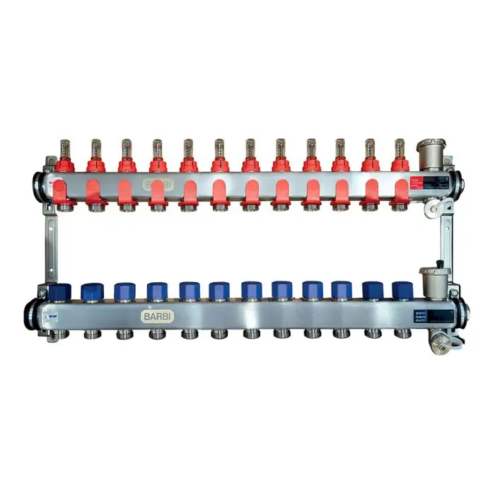 Collecteur inox PCBT 1&Prime; pré-assemblé – 12 départs mâle 3/4EK – Blansol Nouveauté