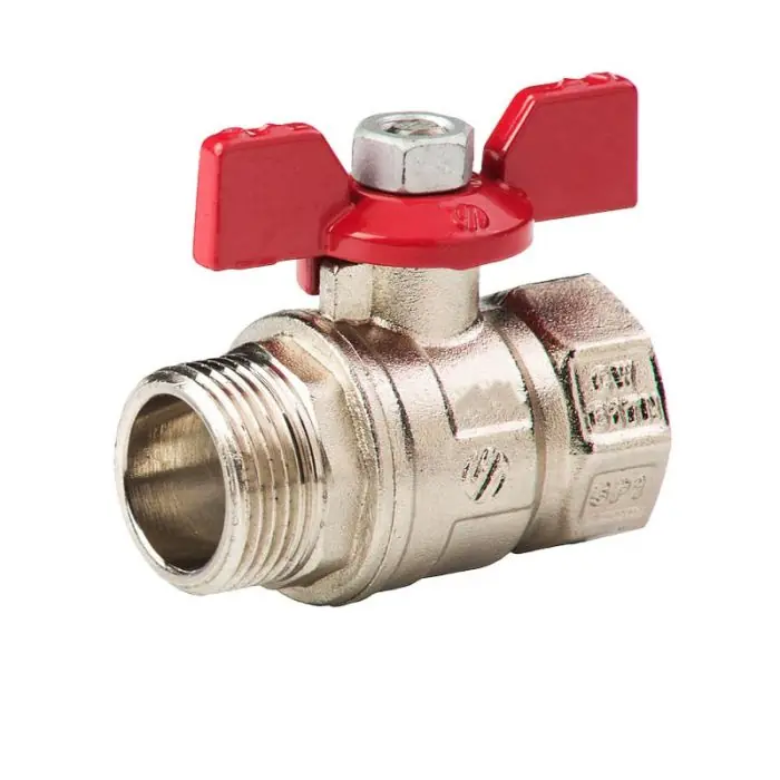 Vanne à sphère PN25 NILE ACS Manette Papillon rouge Mâle/Femelle 3/4" (20/27) - Arco Livraison Express