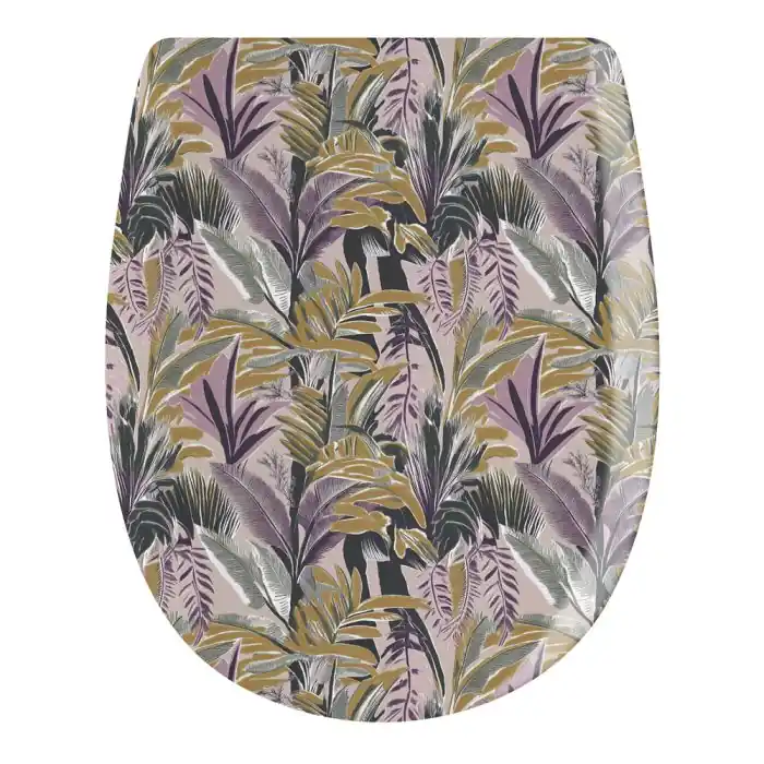 Abattant Ariane déclipsable WC "Purple Jungle" à descente manuelle - Olfa Prix Bas