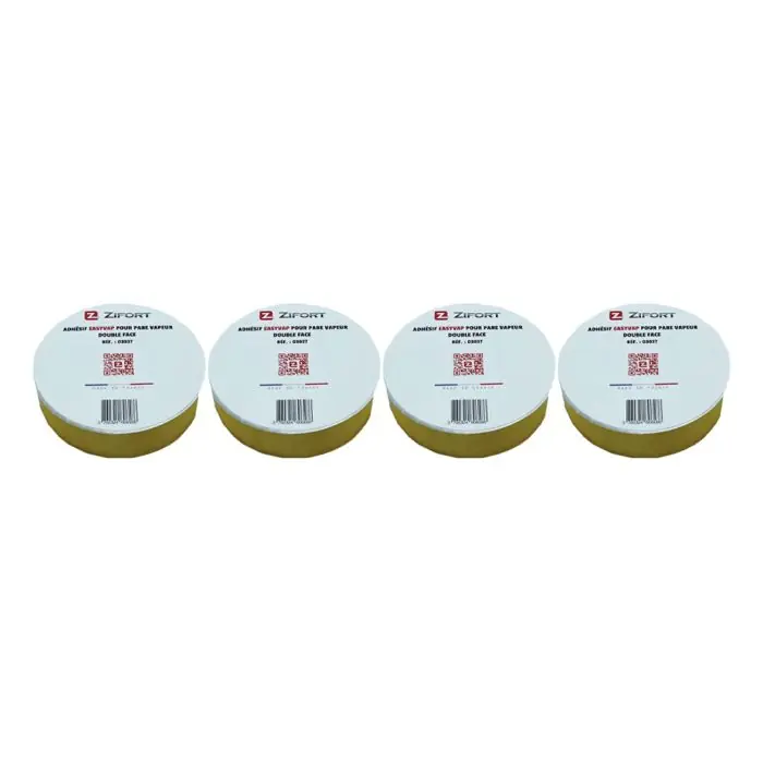 Prix Bas 4 Rouleaux Adhésif Membrane pare-vapeur double face 40m X 38mm – Zifort