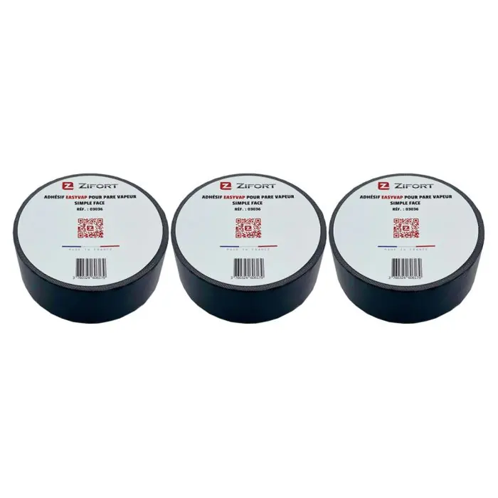 Offre Exclusive 3 Rouleaux Adhésif Membrane pare-vapeur simple face 40m X 60mm – Zifort