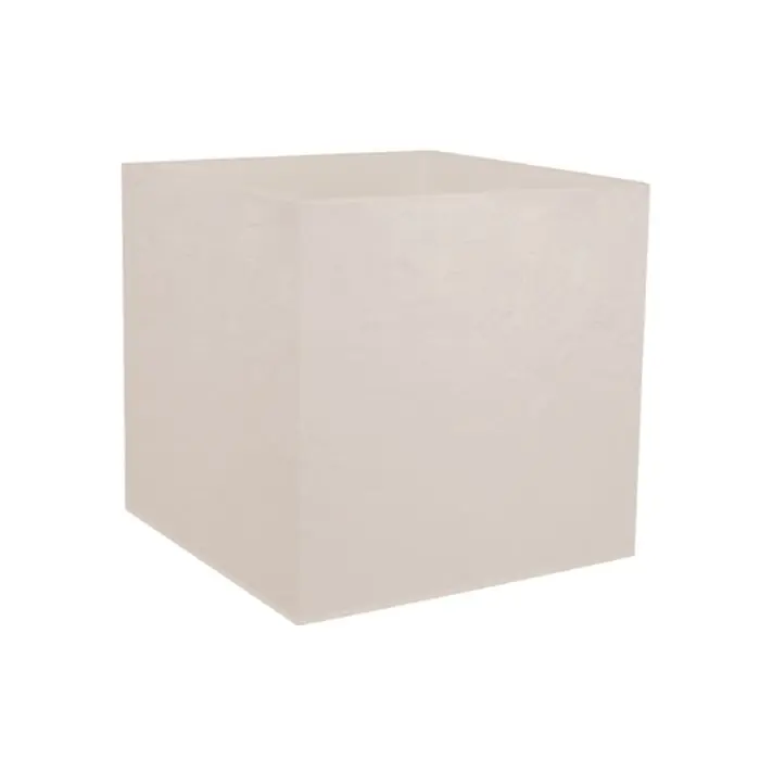 Bac VOLCANIA Beige calcaire – carré 39,5 x 39,5 x 43,5 cm – 31L – EDA Meilleur Prix