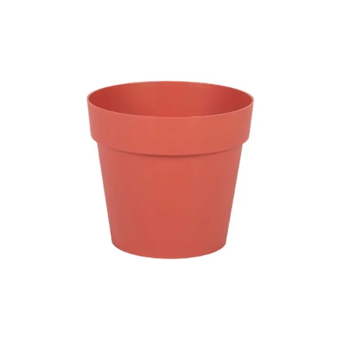 Vente Directe Pot de fleur Toscane Ø13 x 11,7 cm rond – 1,1 Litres – Orange Terre Battue – EDA