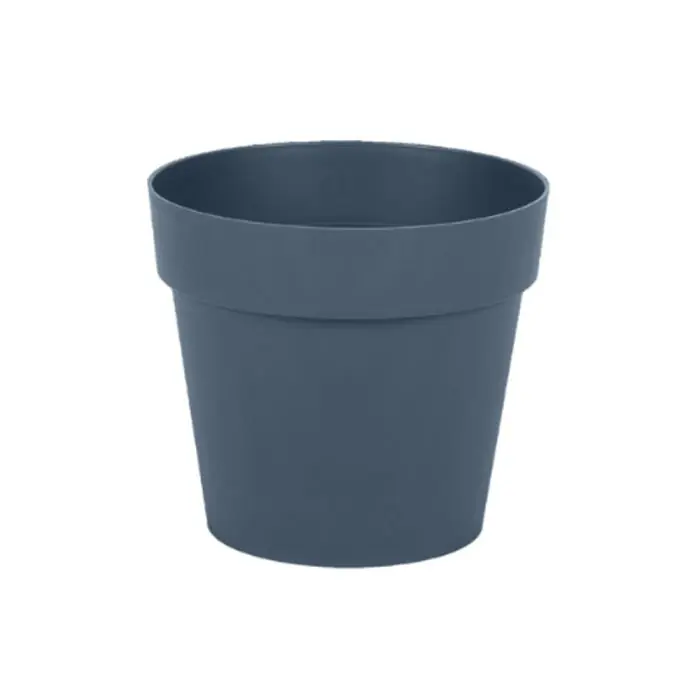 Pot de fleur Toscane Ø13 x 11,7 cm rond – 1,1 Litres – Bleu Jean – EDA Meilleur Choix