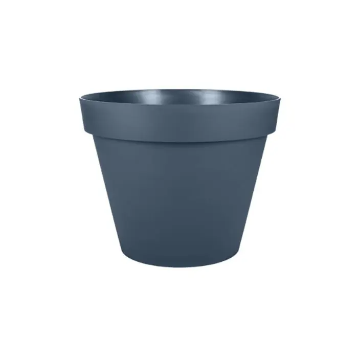 Expédition Rapide Pot de fleur Toscane POP Ø 25 x 20,6 cm rond – 6 Litres – Bleu Jean – EDA