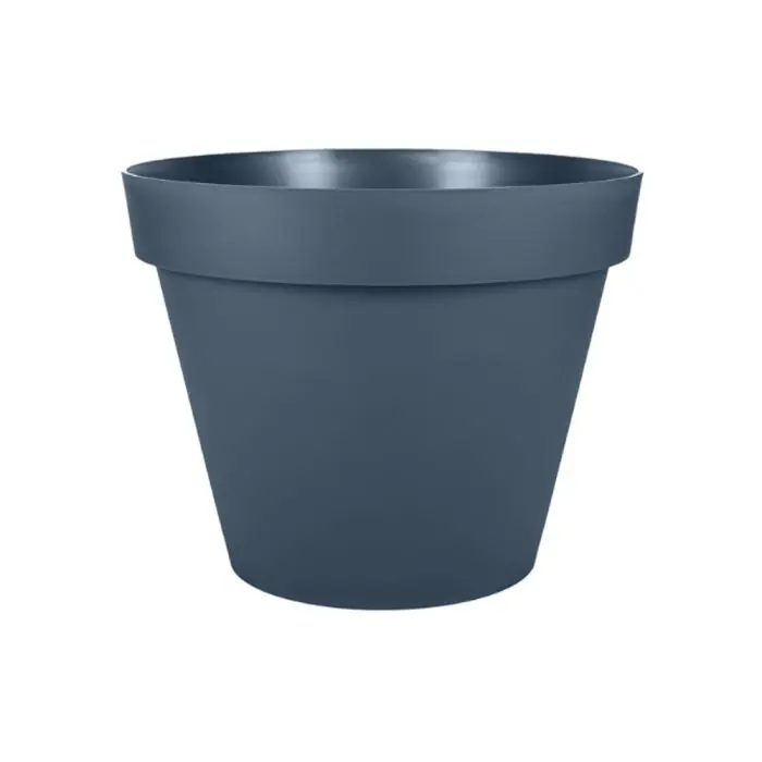 Pot de fleur Toscane Ø48 x 40 cm rond - 43 litres - Bleu Jean - EDA Commande En Gros