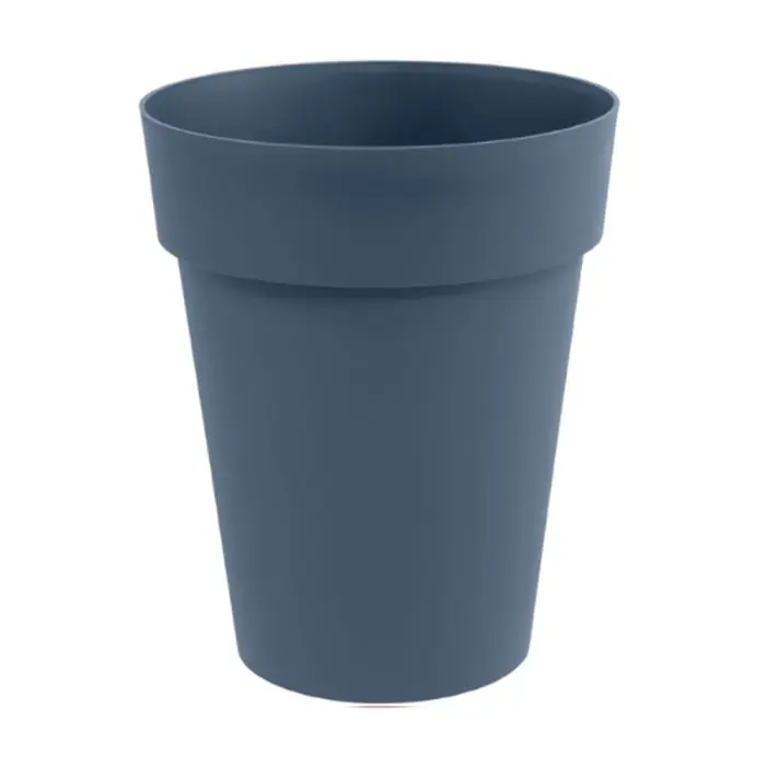 Vase mi-haut Toscane Ø44x53cm rond 50L – Bleu Jean – EDA Commander Maintenant