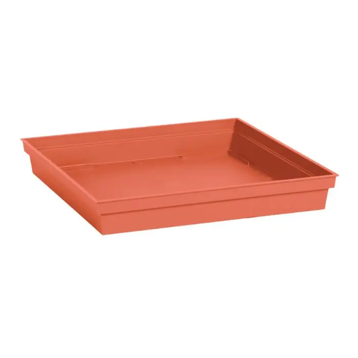 Soucoupe 26,7 x 26,7 x 3,8 cm pour pot 22L Toscane – Orange Terre Battue – EDA Réduction