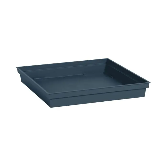Soucoupe 40 x 40 x 5,9 cm pour pot de fleur carré Toscane - Bleu Jean - EDA Offre Spéciale