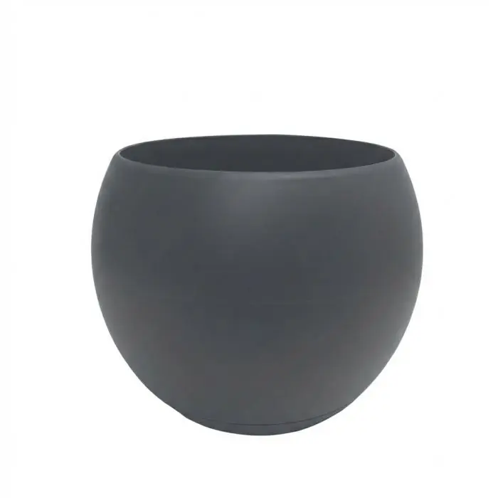 Coupe LUNE avec soucoupe clipsée - Dim. 24 x 24 x 18 cm - Volume 6,5 L - Gris anthracite - EDA Livraison Express