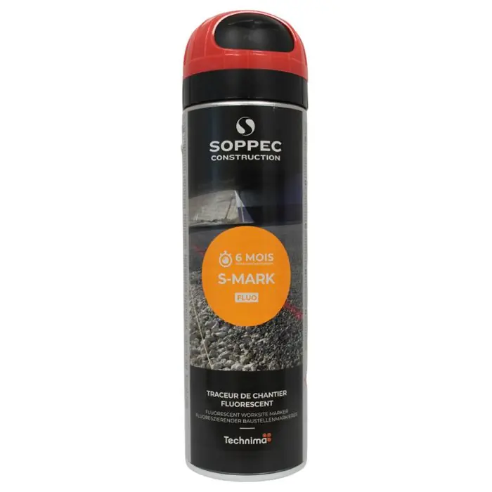 Prix Cassé Bombe à tracer chantiers TP Fluo S MARK – Rouge 500ml