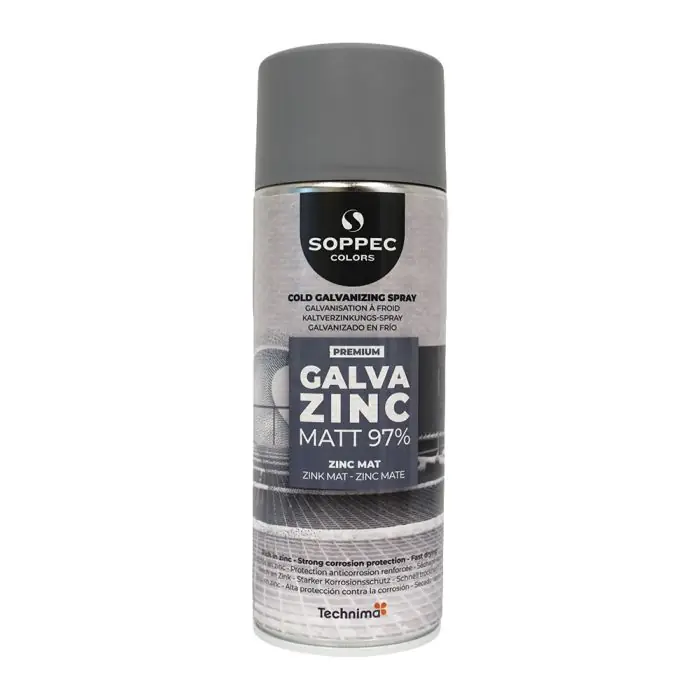 Marque Bombe peinture galva zinc mat 97% – 400 ml