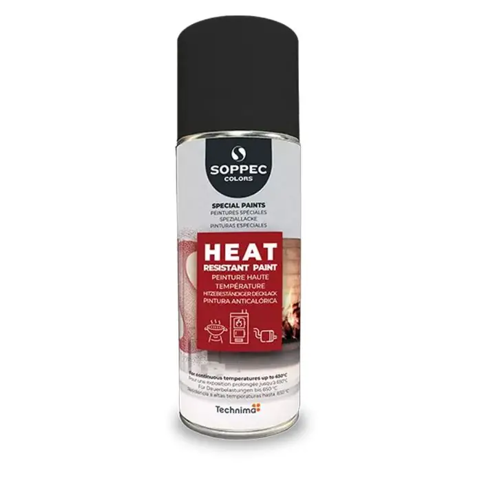 Bombe peinture haute température noir mat – 400ml Usine Directe