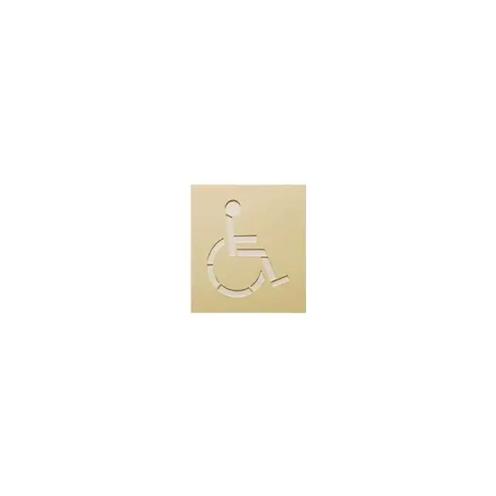 Pochoir de marquage au sol réutilisable semi rigide (PVC 1mm) – PMR 25x30cm Commande En Gros