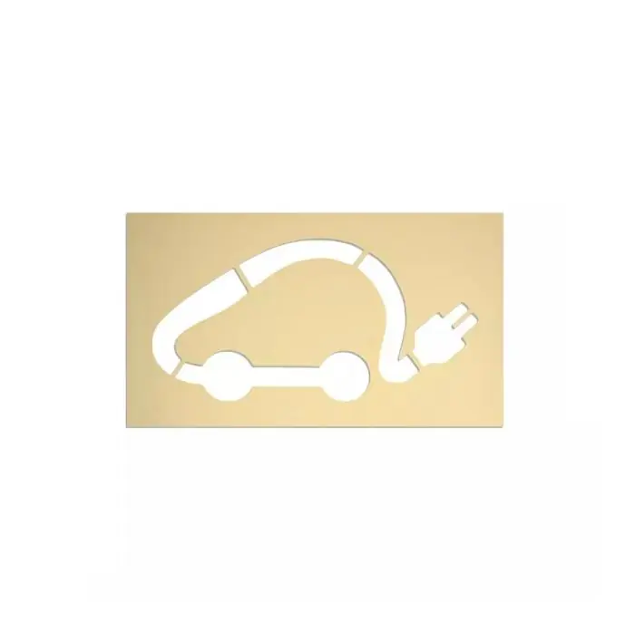 Dernière Chance Pochoir de marquage au sol réutilisable semi rigide (PVC 1mm) – Voiture électrique 30x60cm