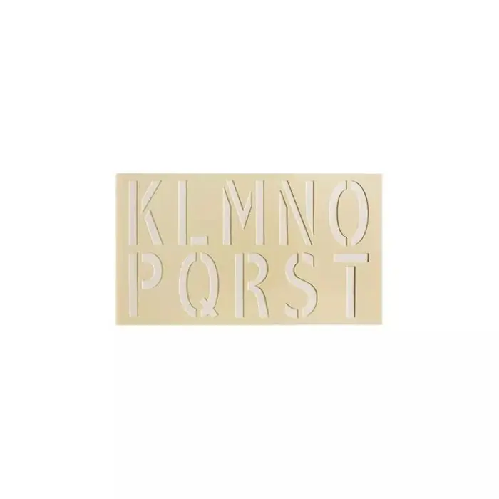 Pochoir de marquage au sol réutilisable semi rigide (PVC 1mm) – Alphabet K à T – 21×14 cm Acheter Direct