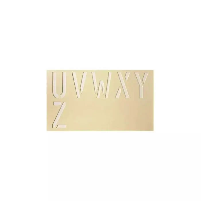 Pochoir de marquage au sol réutilisable semi rigide (PVC 1mm) – Alphabet U à Z – 21×14 cm Réduction