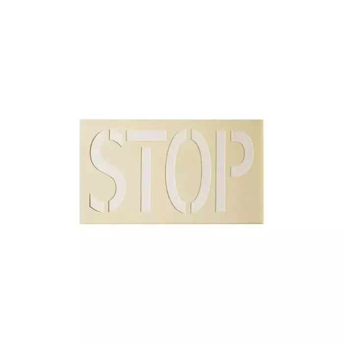 Pochoir de marquage au sol réutilisable semi rigide (PVC 1mm) – Stop – 40×80 cm Authentique