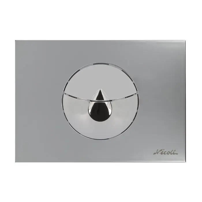 Authentique Plaque de déclenchement GOUTTE – double débit – Chromé brillant – Nicoll