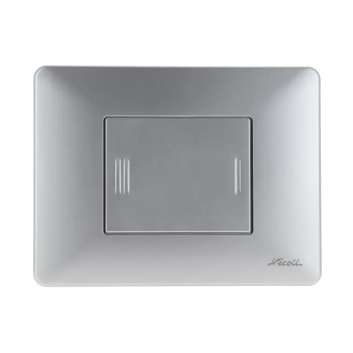 Acheter En Ligne Plaque de déclenchement CAÏMAN bouton pivotant – double débit – Satiné – Nicoll