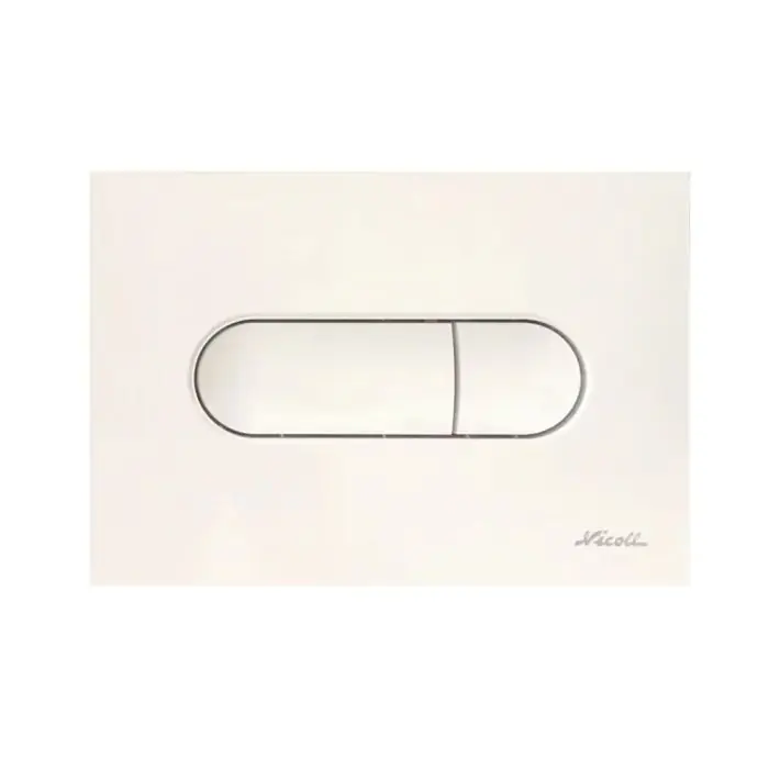 Achat Immédiat Plaque de déclenchement design LAKE – double débit – Blanc – Nicoll