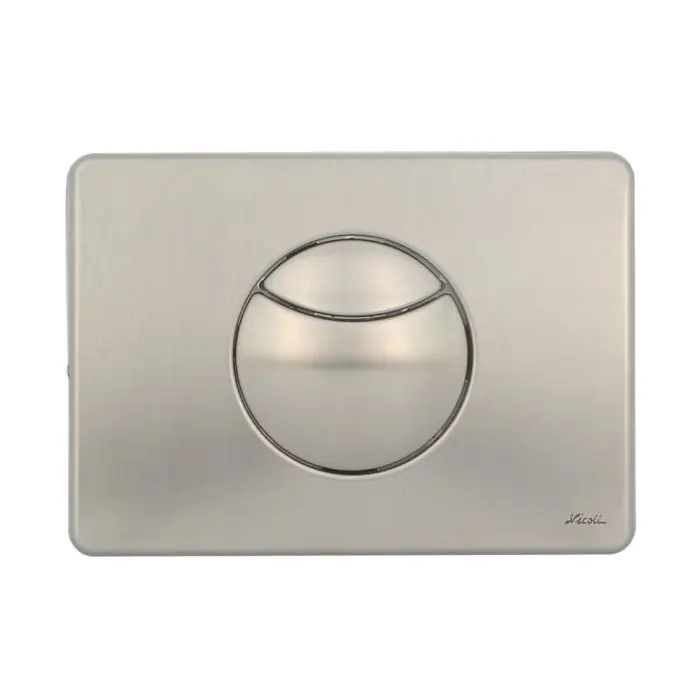 Plaque de déclenchement ROMA - double débit - Inox inviolable, livrée avec mécanisme double cable - Nicoll Nouvelle Collection