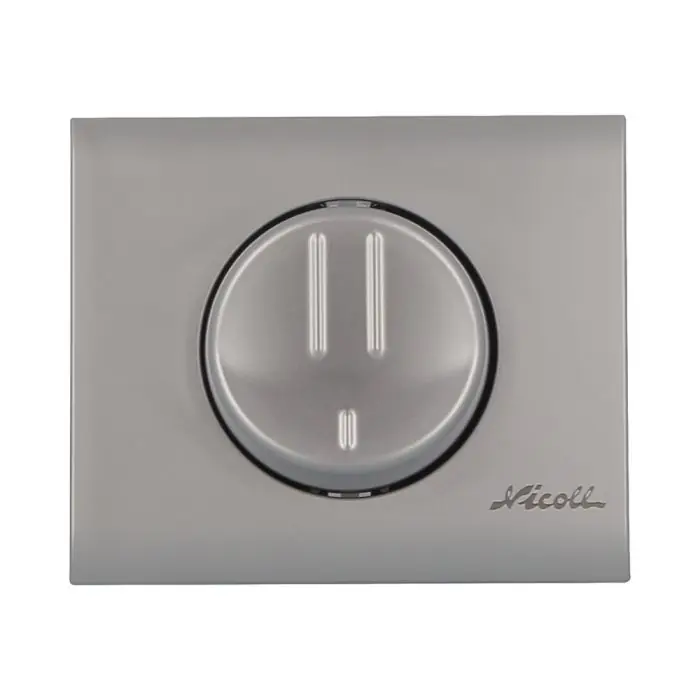 Bouton SOURIRE – double débit – épaisseur cloison 10 à 35mm – Satiné – Nicoll Petit Prix