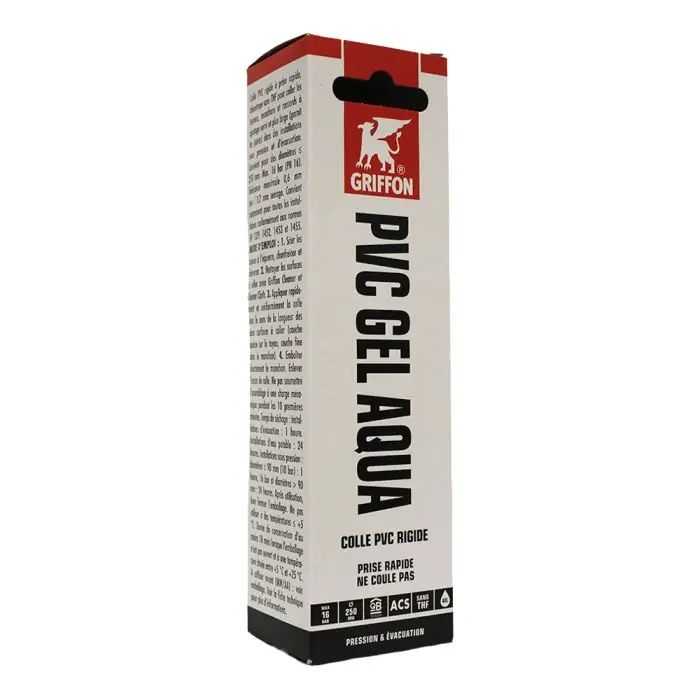 Meilleure Vente PVC-GEL-AQUA Colle en gel spéciale Eau Potable 125ml – Griffon France