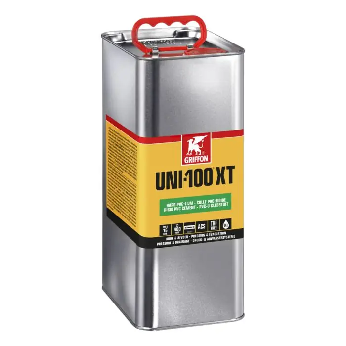 UNI-100 XT Colle PVC thixotrope 5L sans THF – Griffon France Nouveauté