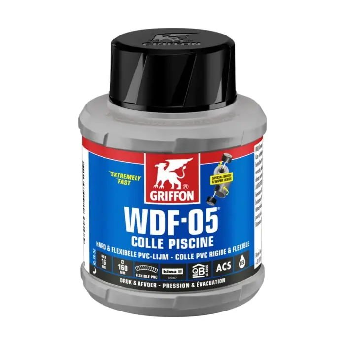 WDF-05 250ml Colle en gel bleue, pour PVC semi-rigide flexible et rigide – Griffon France Commander Maintenant