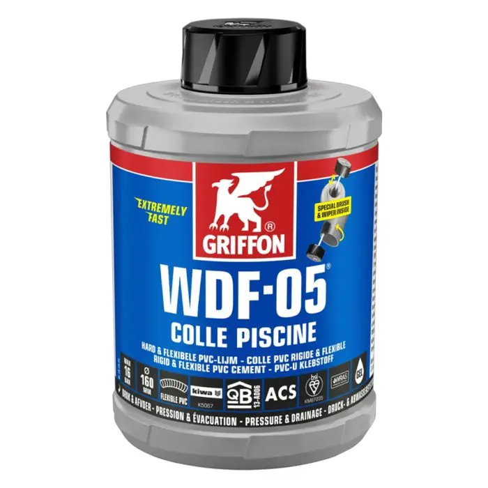 Soldes WDF-05 1L Colle en gel bleue, pour PVC semi-rigide flexible et rigide – Griffon France
