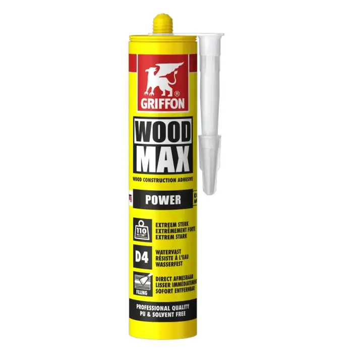 Top Vente Colle construction bois Wood Max POWER Beige cartouche 380gr sans solvant sans PU - Griffon France